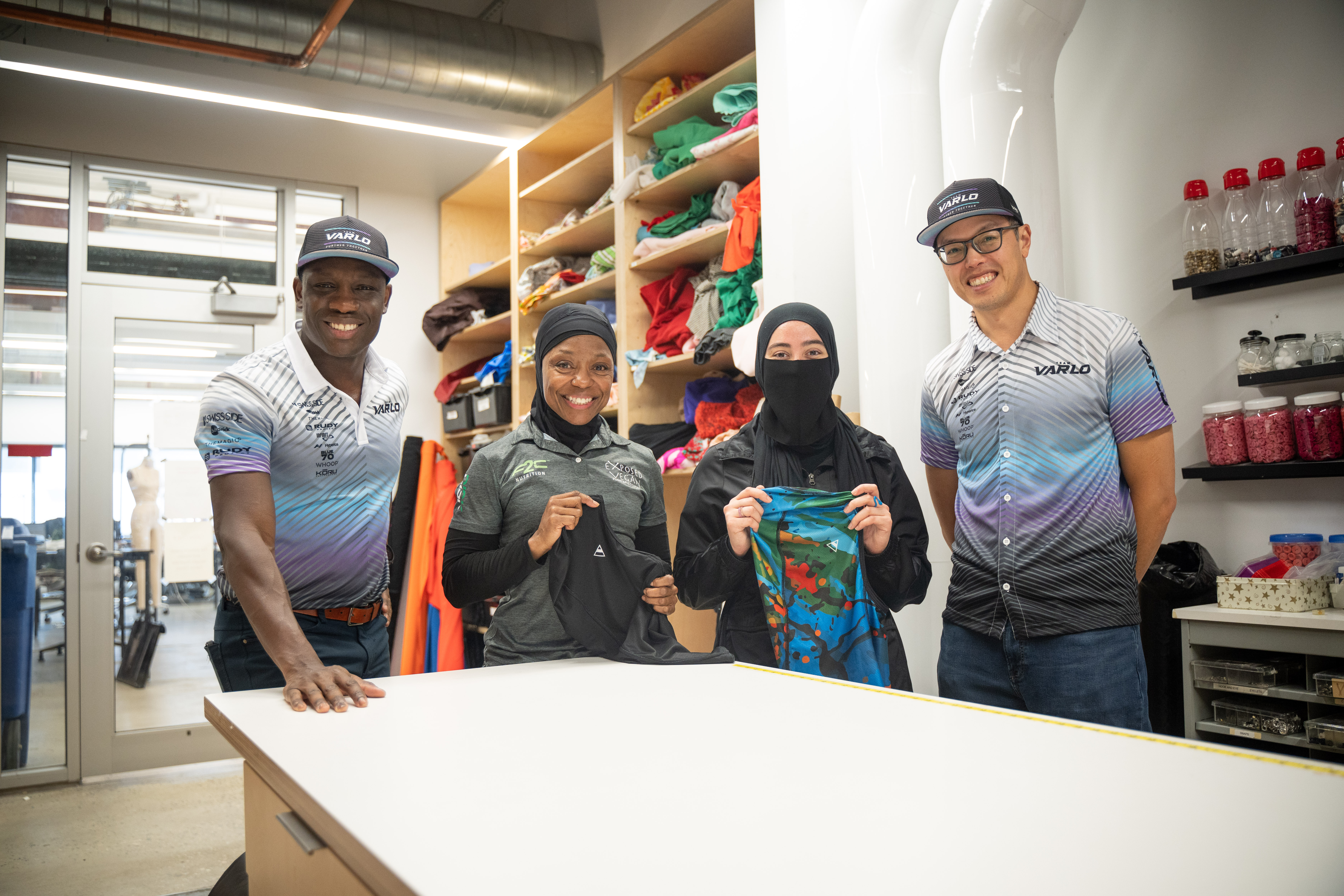 Sehlah Ahmad with Varlo reps and athletes